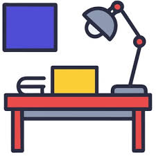 Work Desk with Lamp